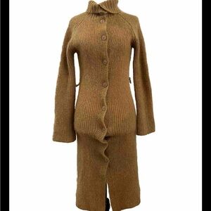 Babaton Tan Long Cardigan Sweater